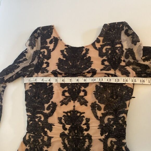 For Love & Lemons Black & Cream A Night To Remember Mini Dress Size Small - Picture 12 of 14